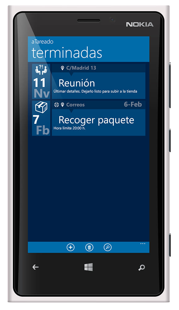 © aTareado aplicación de gestión de tareas para Windows Phone 8 4