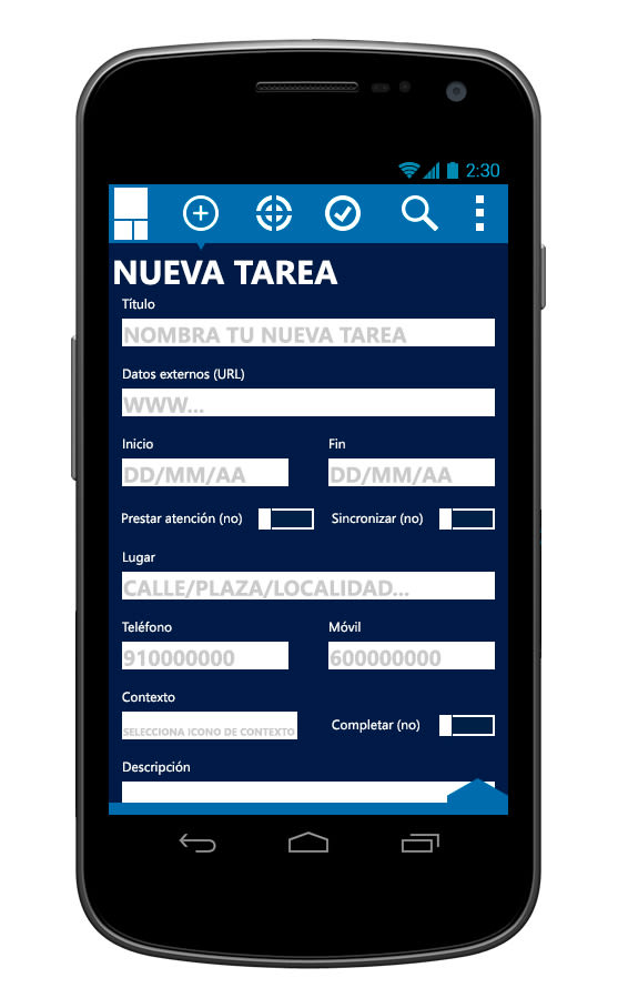© aTareado aplicación de gestión de tareas para Android 5
