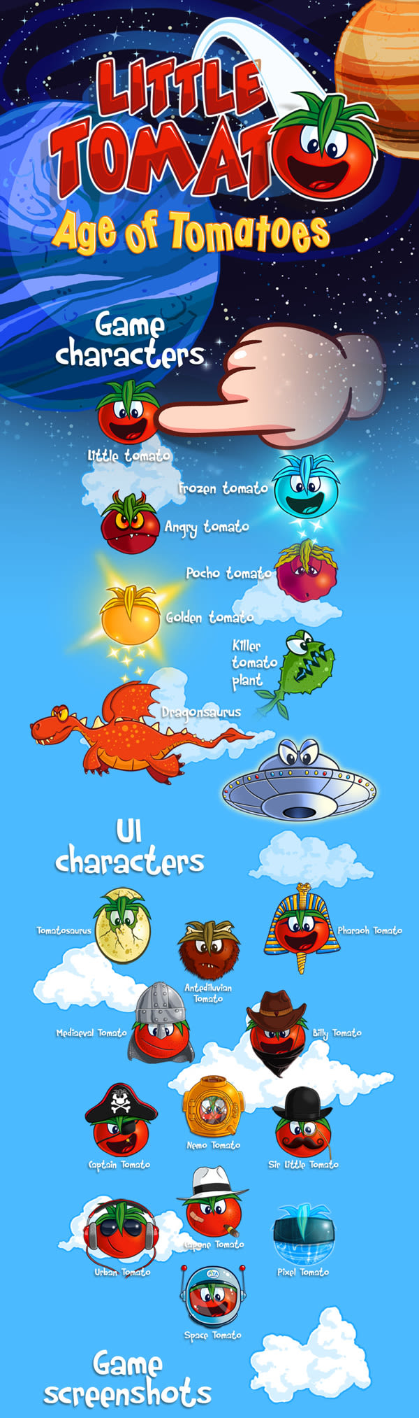 Little Tomato, Age of Tomatoes, Android and iOS game 0