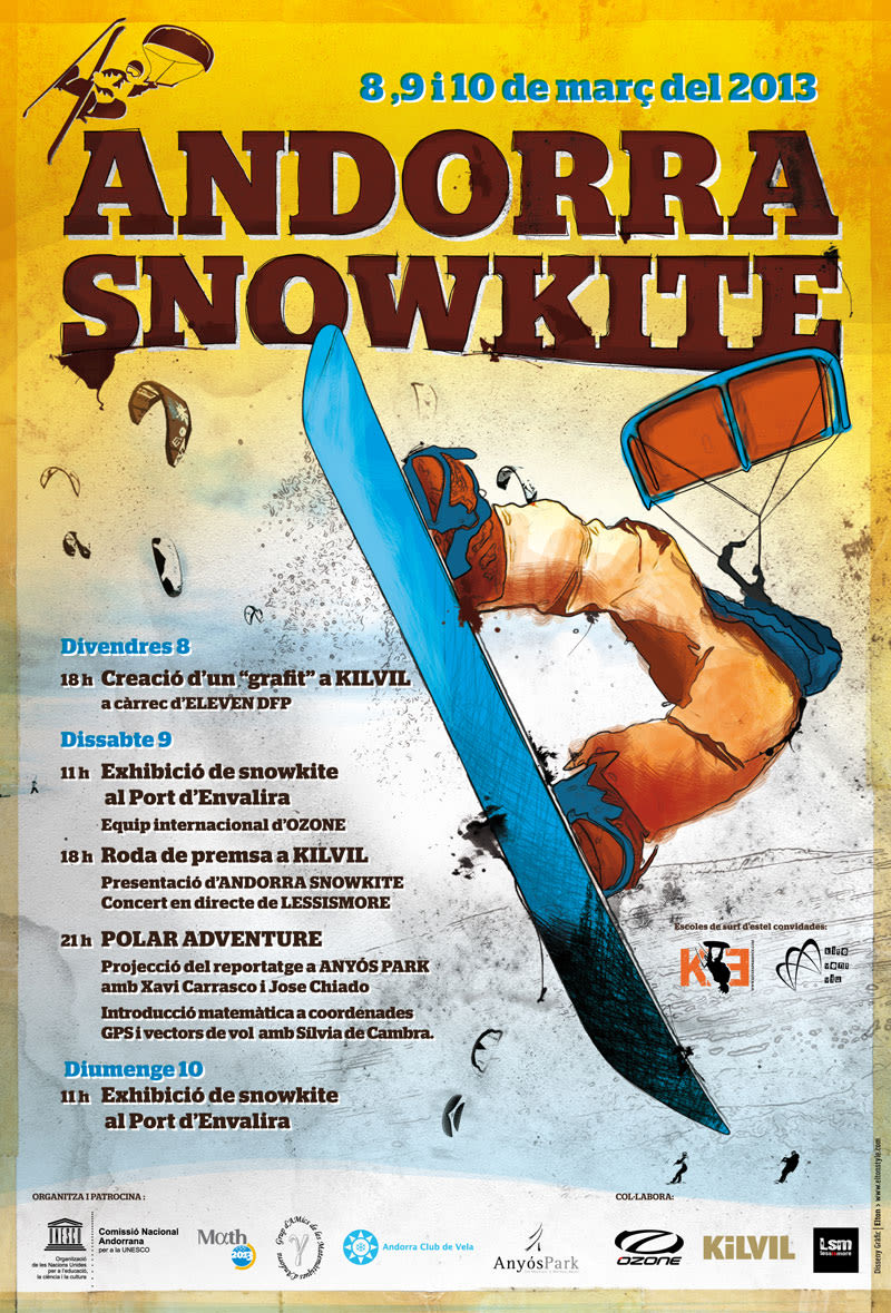 Andorra Snowkite. Imágen Gráfica de Evento Deportivo 0
