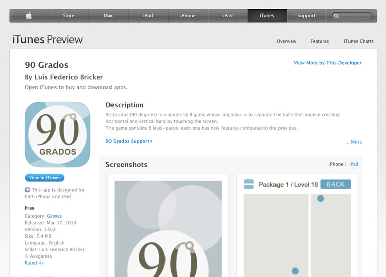 90 Grados App 1