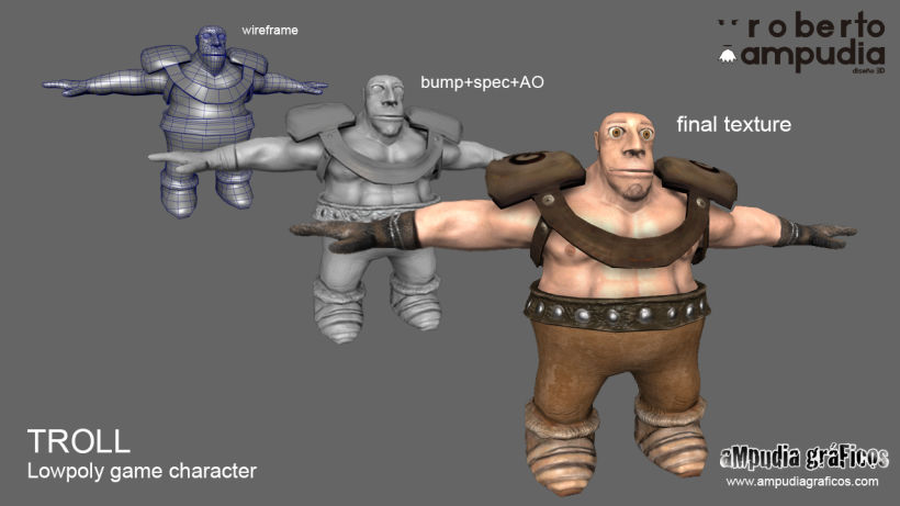 Troll Lowpoly Game Character -1