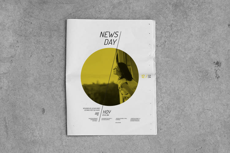 Diseño editorial / NewsDay,  para  Hoy es el día, estudio de diseño sostenible. 0