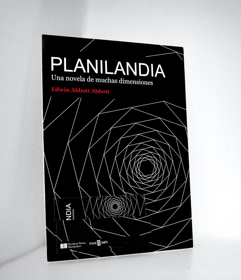 Display y tarjetón para la novela “Planilandia" 3