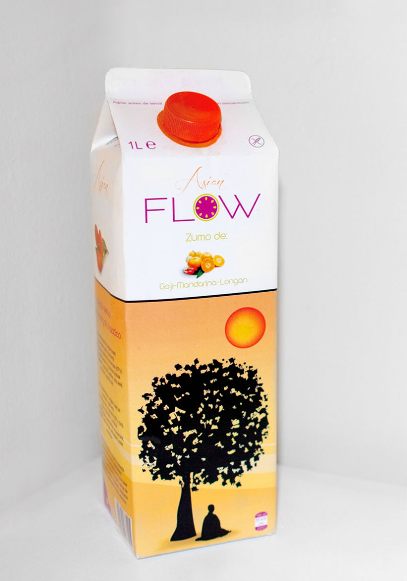 Logormarca y packaging Zumos Flow 8