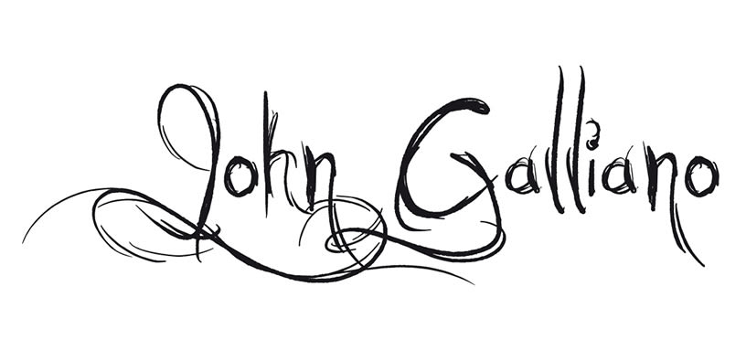 Rediseño logomarca Jonh Galliano, diseño de etiqueta y anuncio en prensa. 1
