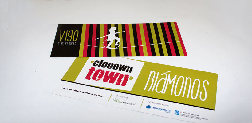 Logomarca y aplicaciones publicitarias para Clooown Town 5