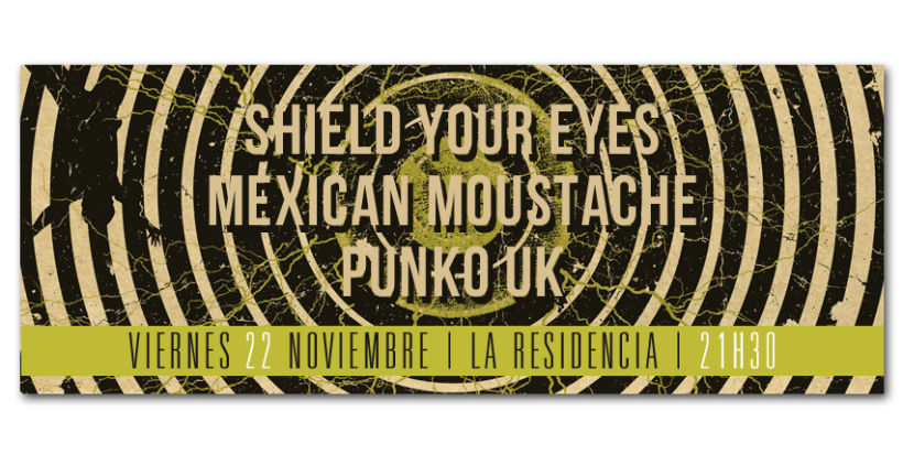 SHIELD YOUR EYES + MEXICAN MOUSTACHE + PUNKO UK | poster 1