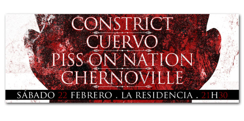 CONSTRICT + CUERVO + PISS ON NATION + CHERNOVILLE | poster 1