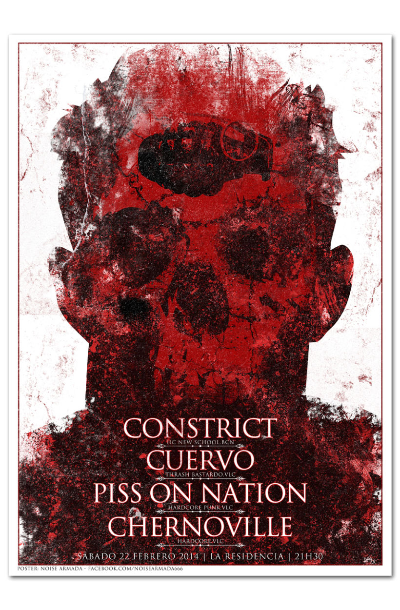 CONSTRICT + CUERVO + PISS ON NATION + CHERNOVILLE | poster 0