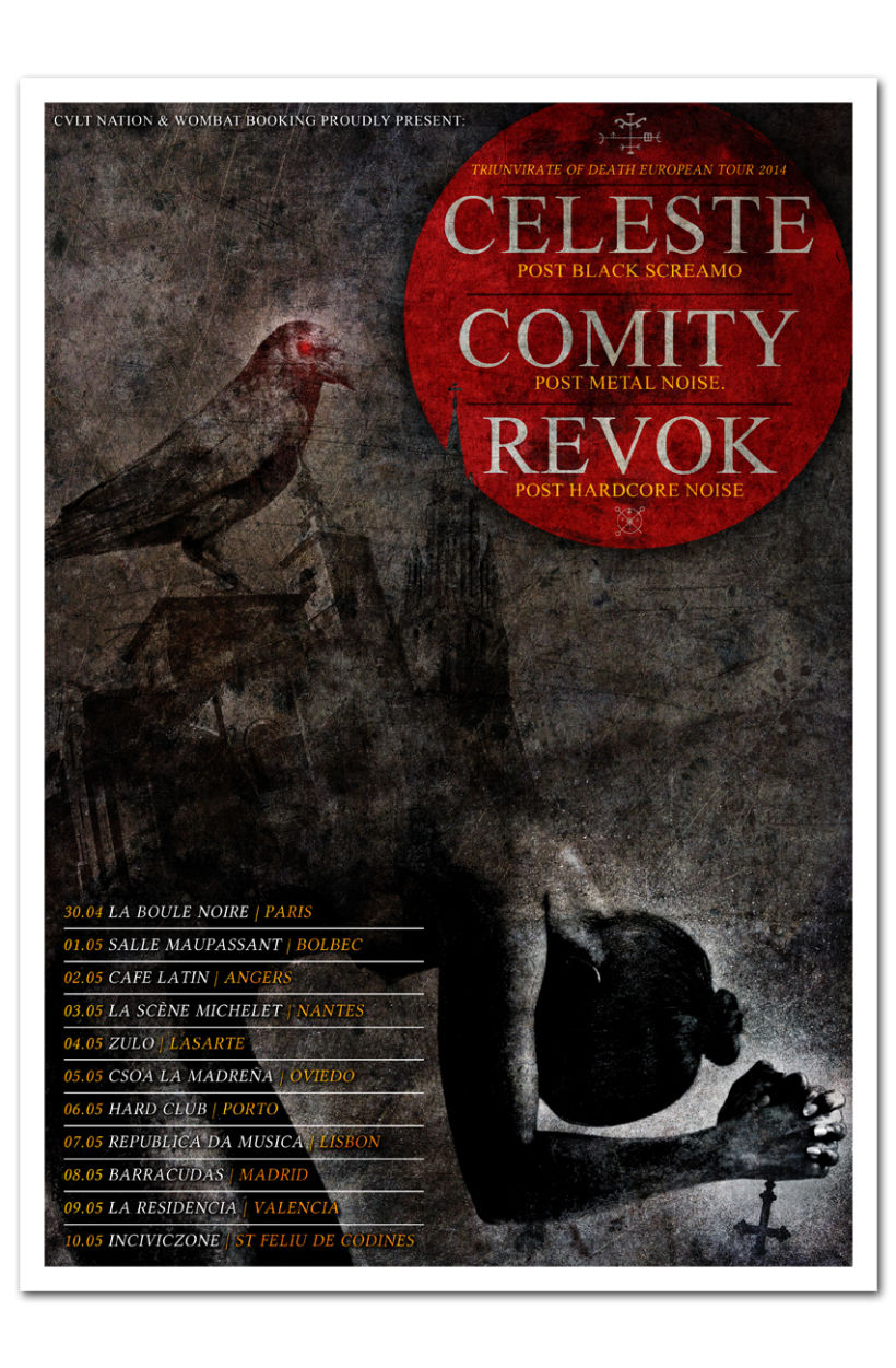 CELESTE + COMITY + REVOK | tour poster -1