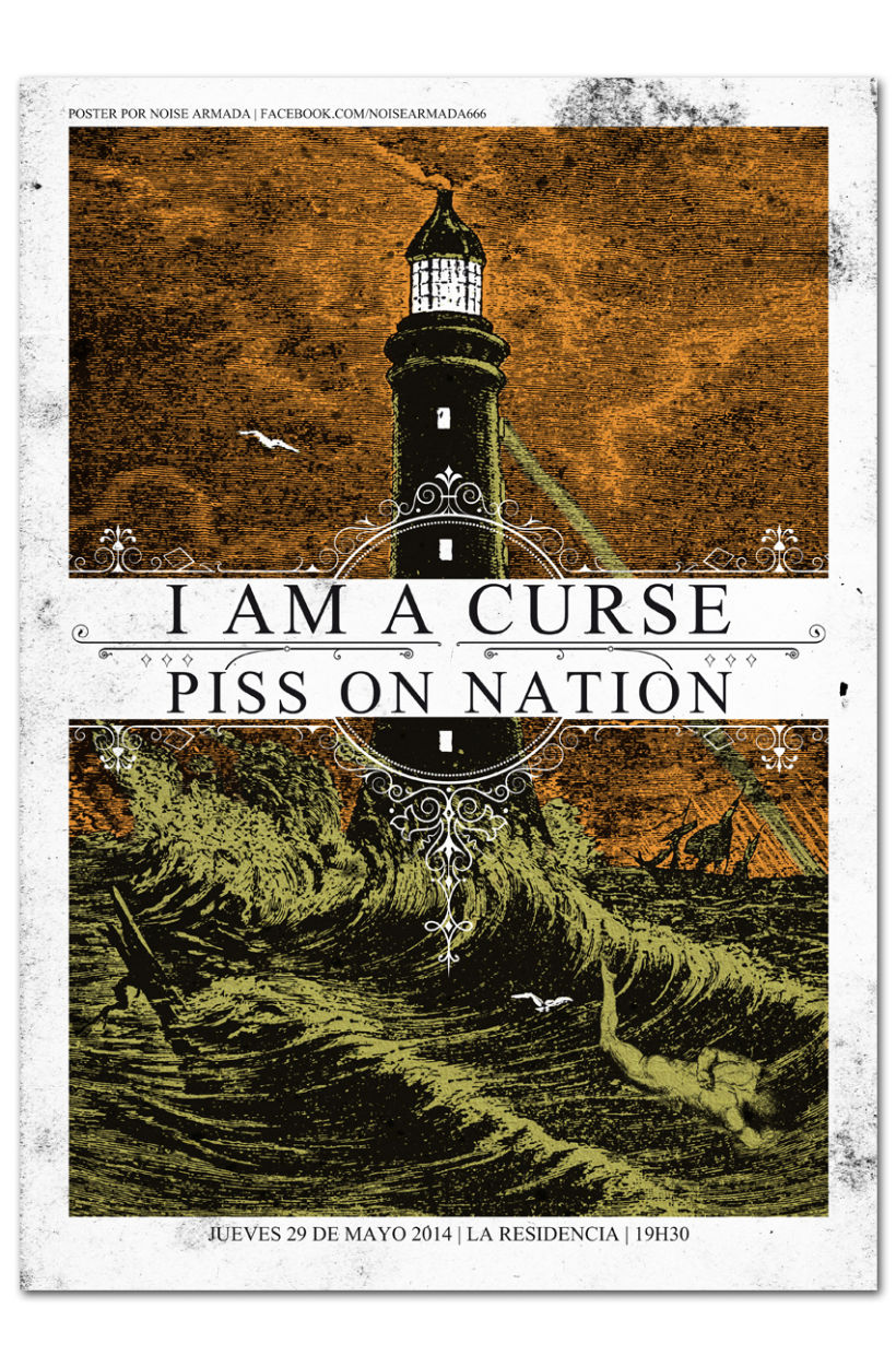 I AM A CURSE + PISS ON NATION | poster -1
