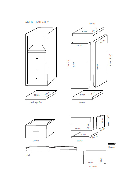 Diseño de un mueble para TV - concepto 4