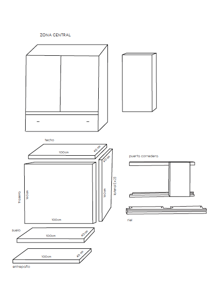 Diseño de un mueble para TV - concepto 5