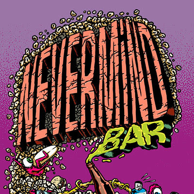 Ilustracion de tabla de Skateboard para Nevermind Bar Barcelona 1