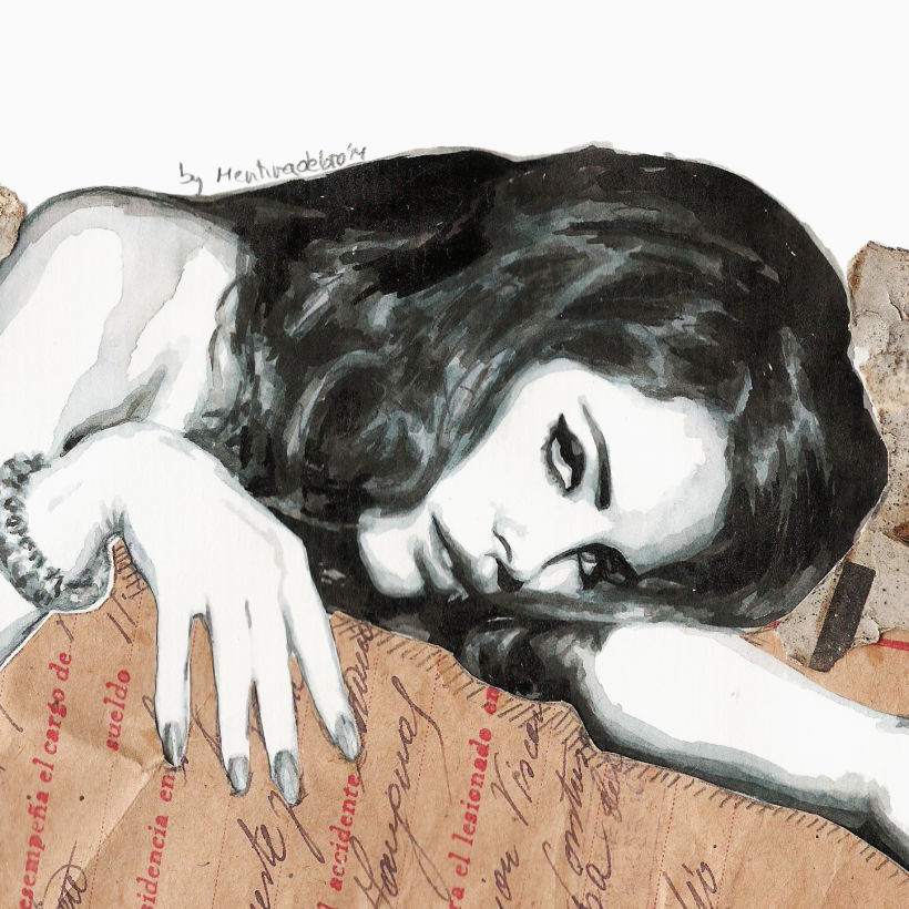 Burning poetry (Portrait of Lana del Rey) 1