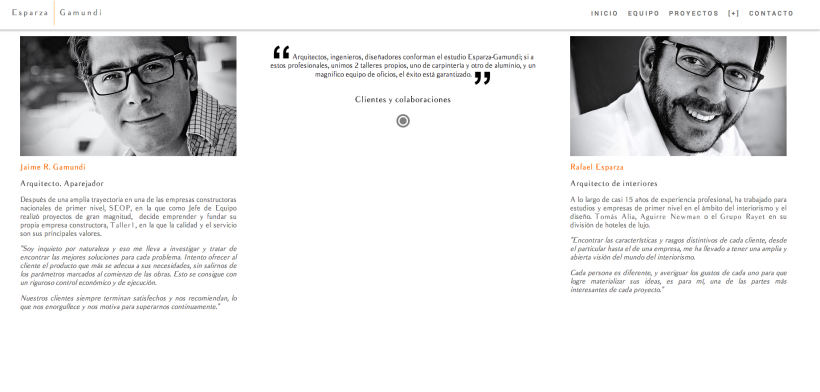 Diseño web para Esparza & Gamundi (arquitectos) 1