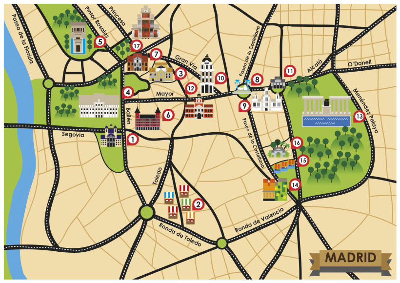Mapa Turístico de Madrid 2