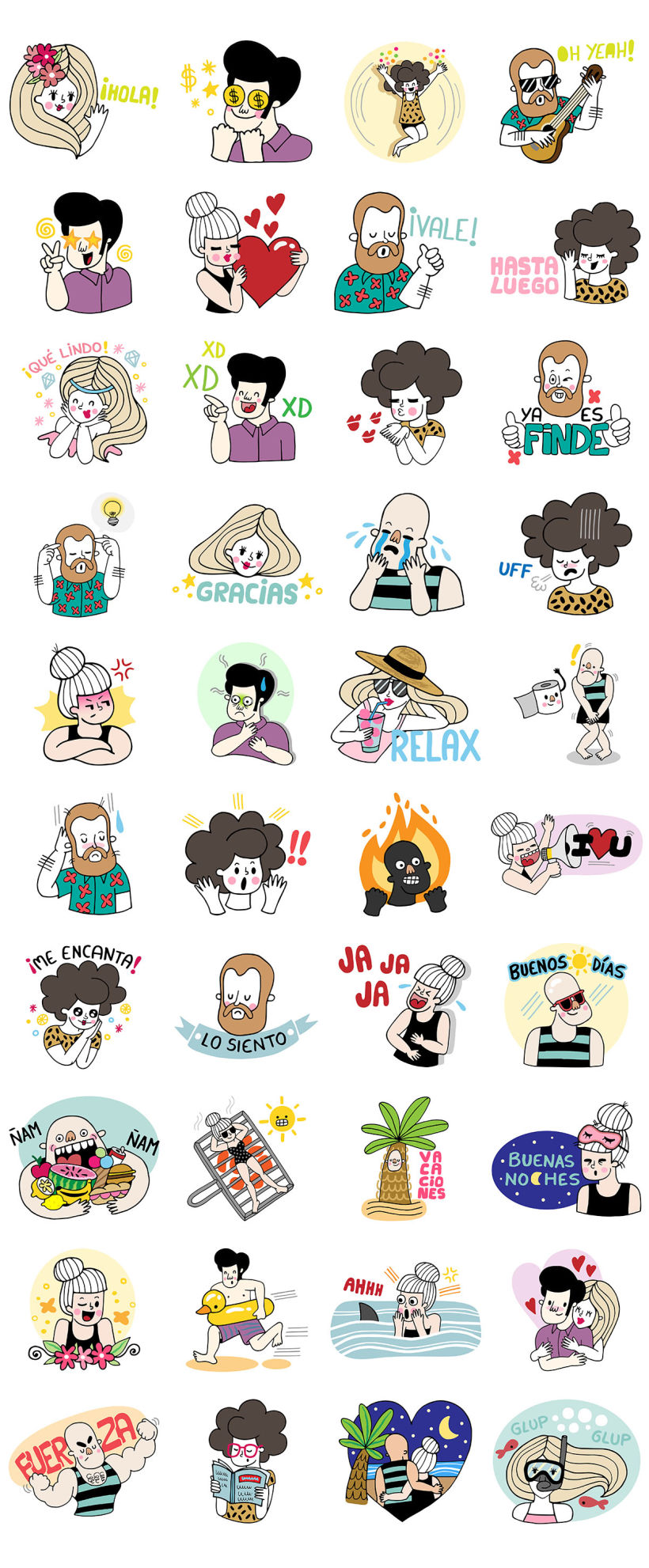 LINE Stickers - A Summer Crew 4