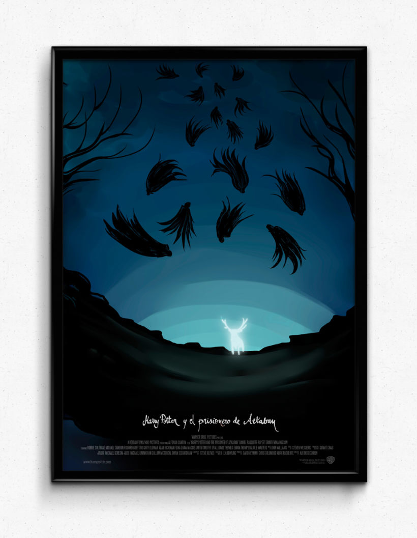 Poster tríptico de la saga Harry Potter 2