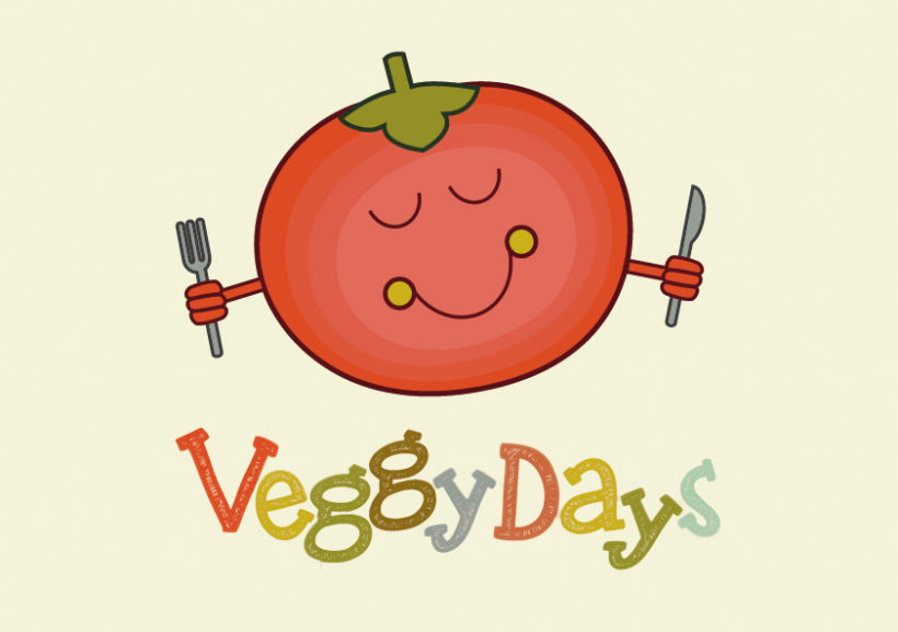 Character for a vegan food brand: Veggy Days -1
