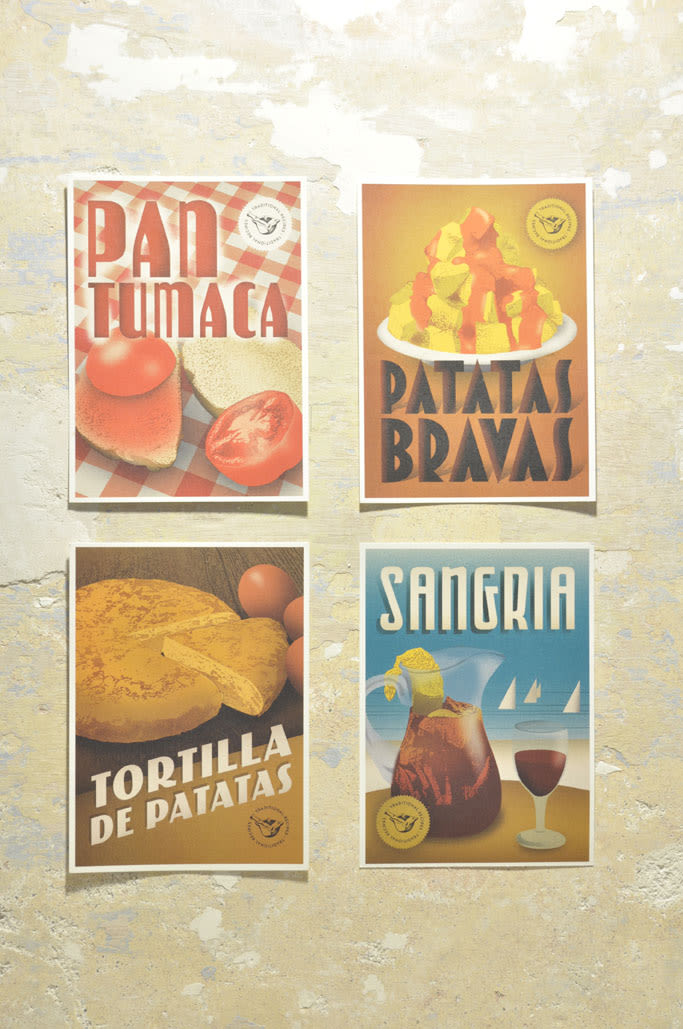 Traditional recipes postcards 1