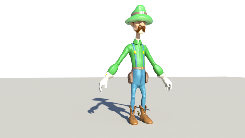  Luigi character Modeling and Texturing 3D in Autodesk Maya  4