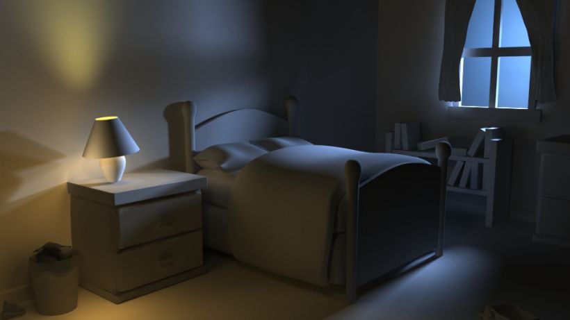 Bedroom Lighting Vray -1