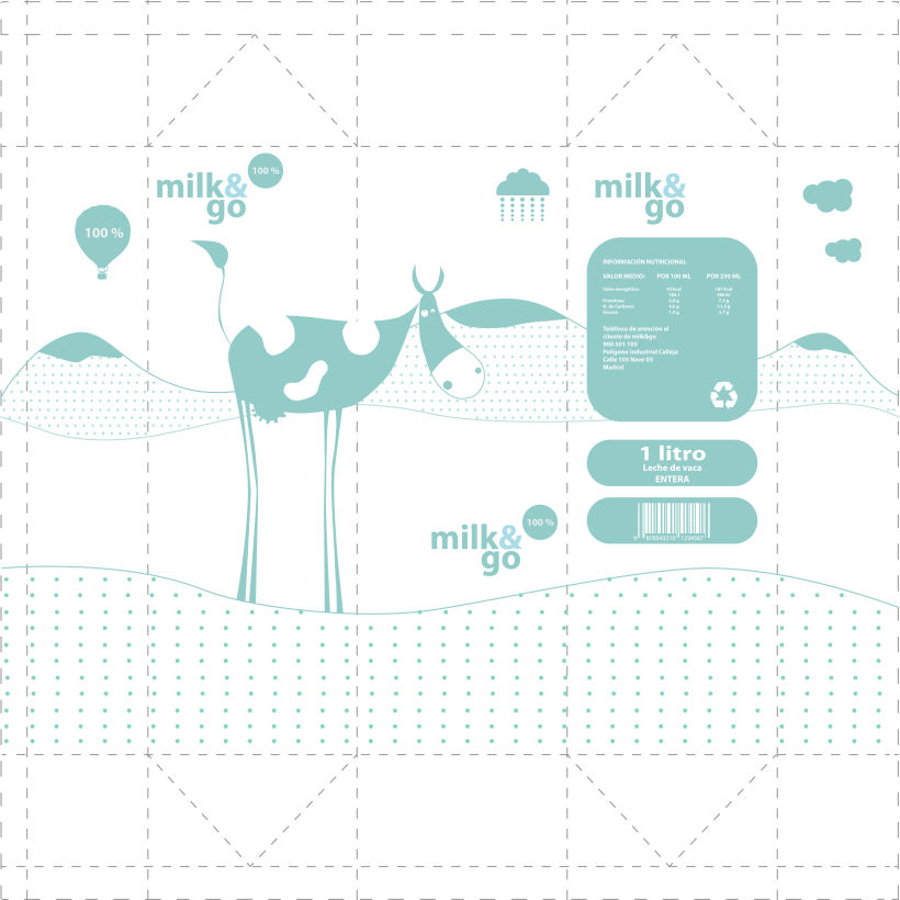 Packaging. Milk & go 1