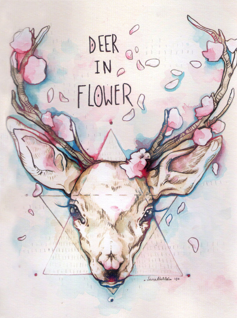 Deer in flower 2