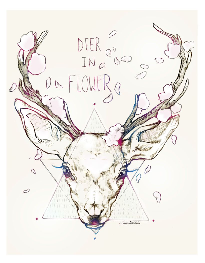 Deer in flower 1
