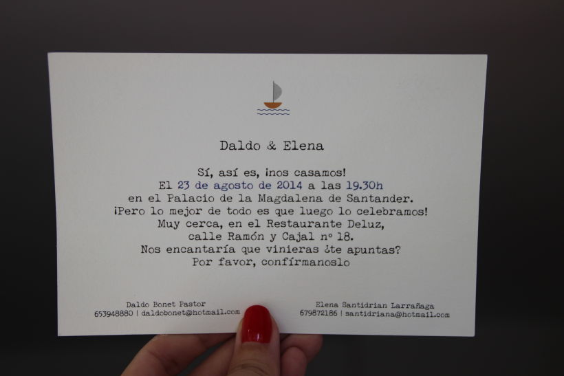 Wedding invitation . Elena & Daldo 0