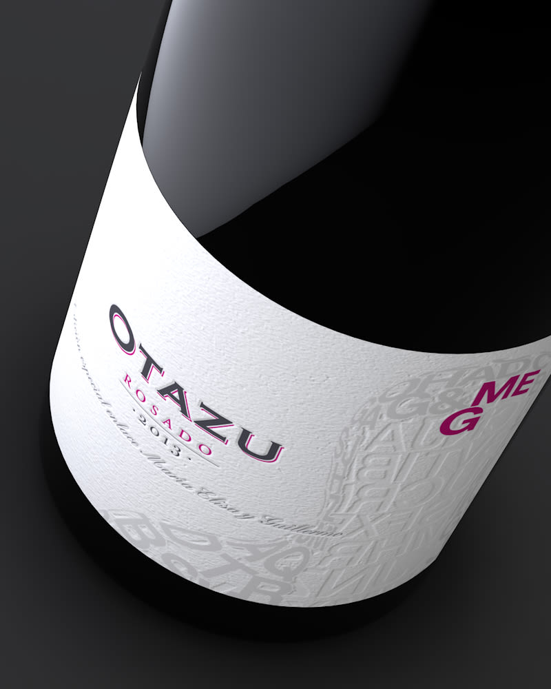 Diseño Etiquetas Vino Otazu & Infografías 3D 6