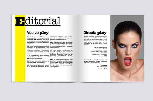 Rediseño Revista Play. Brochure 1