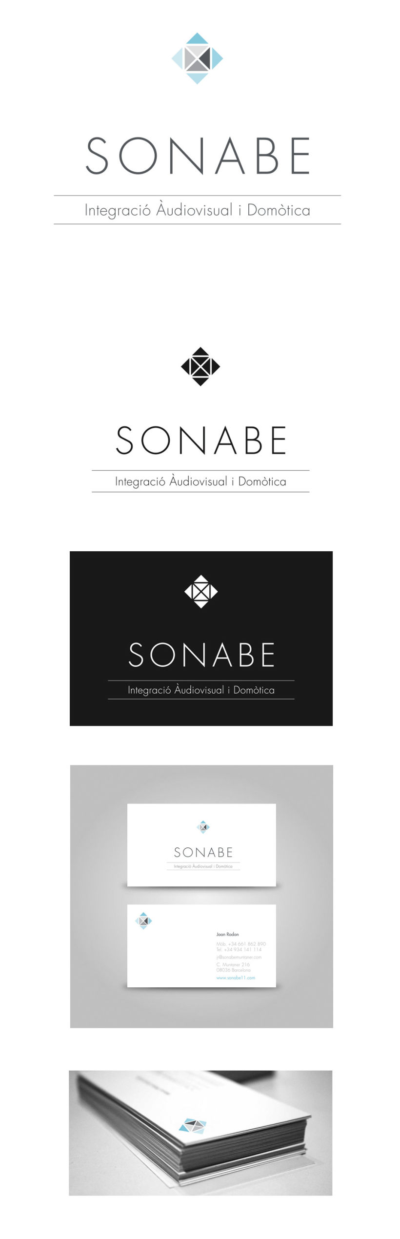 Diseño Logotipo y tarjetas de visita. SONABE. BCN 2013 0