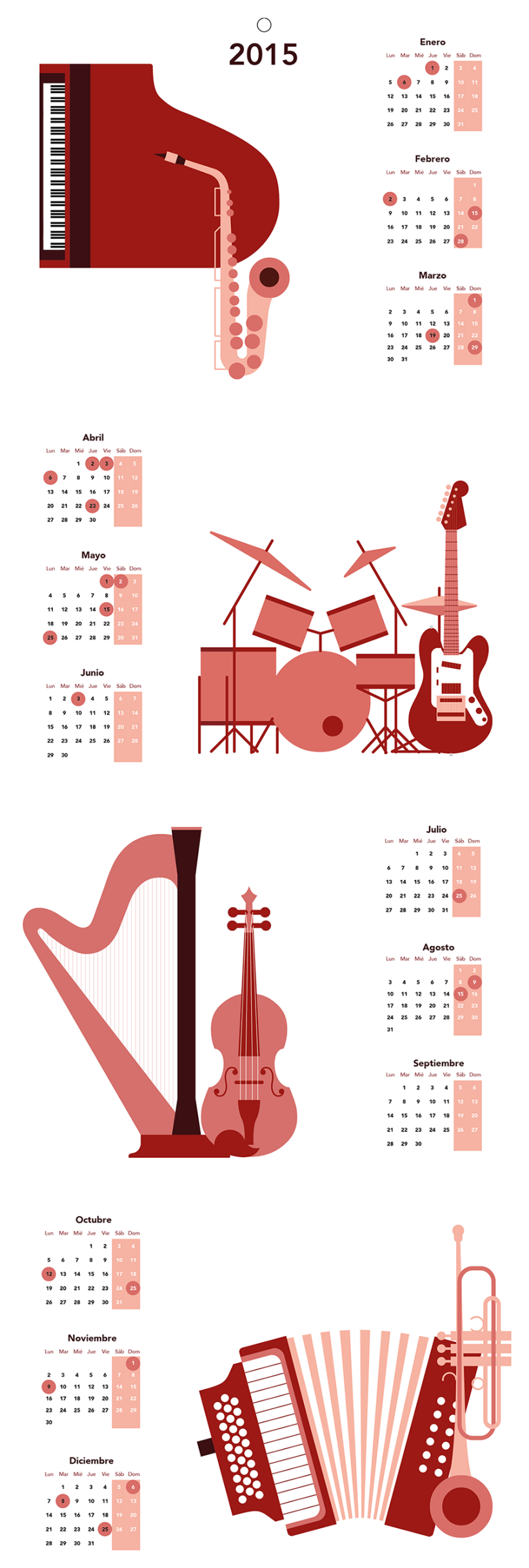 Calendario Instrumentos Musicales 0