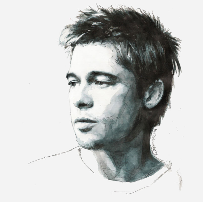 Portrait of Brad Pitt 1