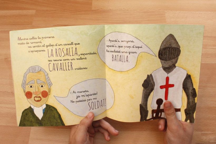 Ilustraciones para el libro infantil: LA ROSALIA I LA VERGE DE L'ALBA -1