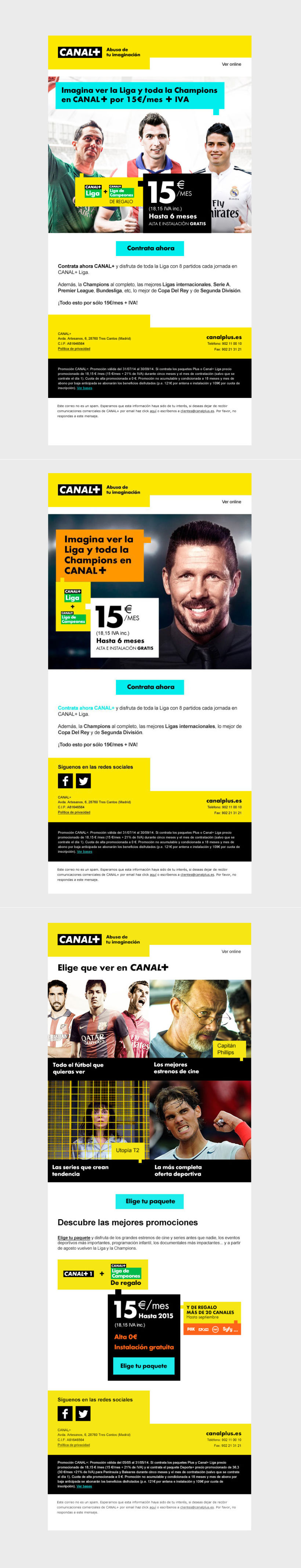 Newsletters para CANAL+ 1