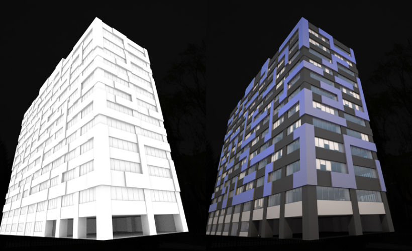 3D Proyecto modificación fachada 7