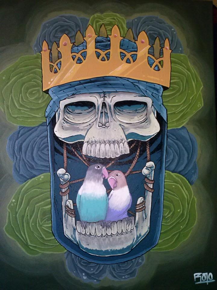 Skull King: Acrilico sobre lienzo. -1