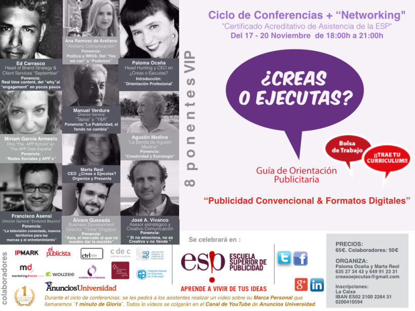 Ciclo de Conferencias "Publiciad Convencional y Formatos Ditigales" 1