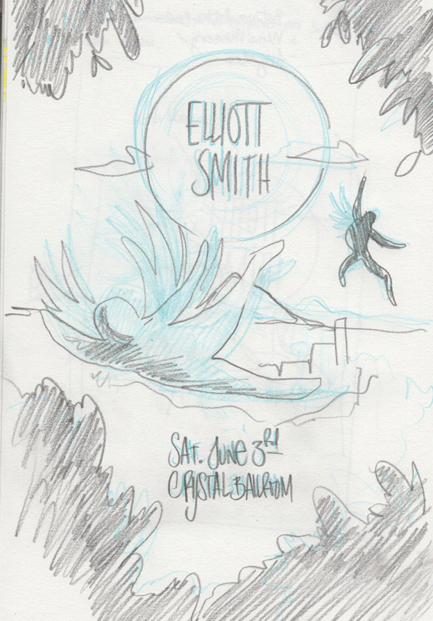 Ilustración para Music Lovers - Elliott Smith  1