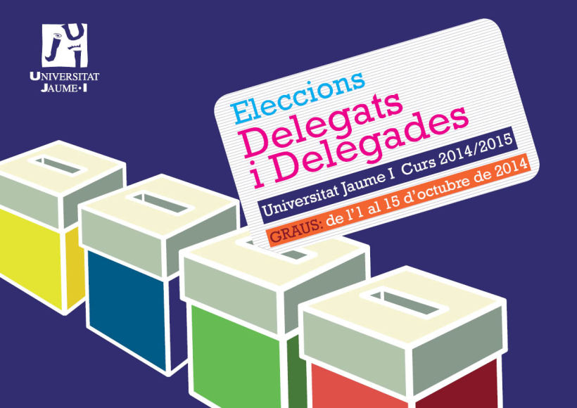 Cartelería Elecciones de Delegado 2014 UJI 0