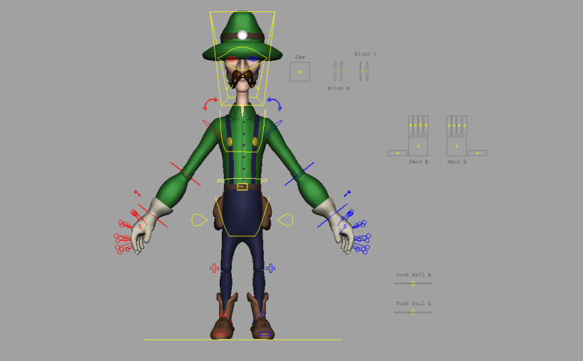 Luigi character Rig Animation in Autodesk Maya 2