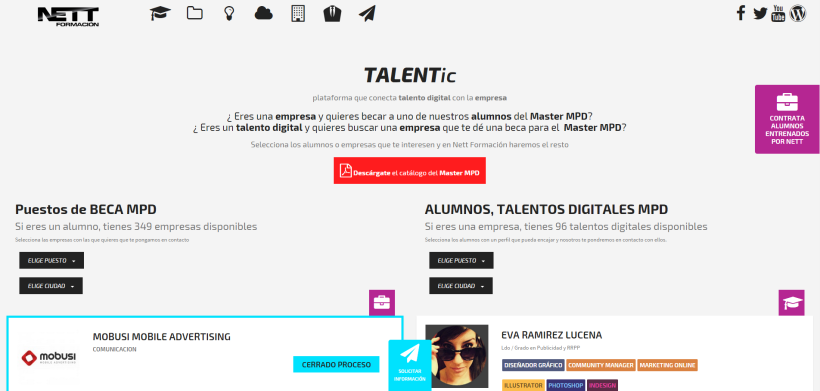 TALENTIC, plataforma que conecta el talento digital con la empresa | Beca #MasterMPD 1