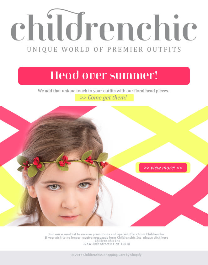 Template Email Blast: CHILDRENCHIC 2