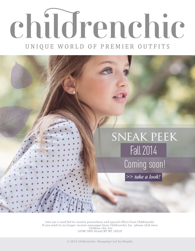 Template Email Blast: CHILDRENCHIC 3