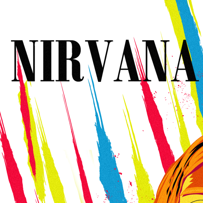 Retrato de Nirvana ( Kurt Cobain) 3
