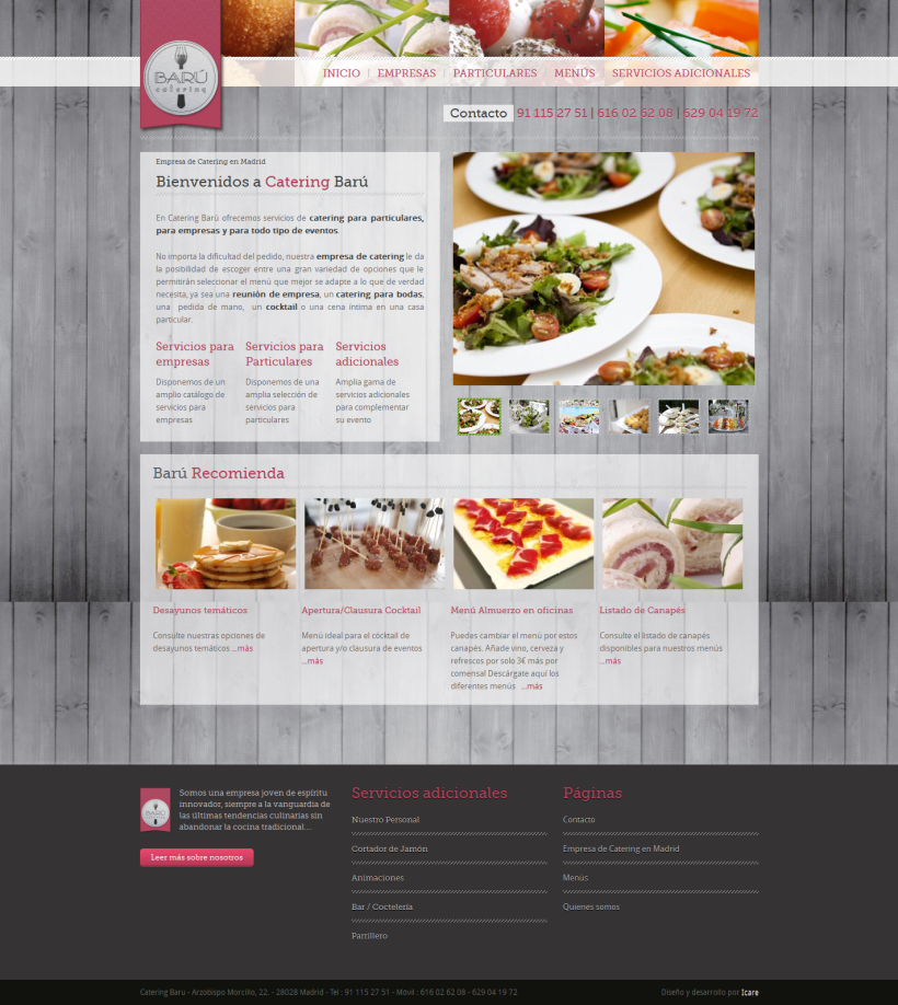 Diseño y desarrollo web Catering Baru -1